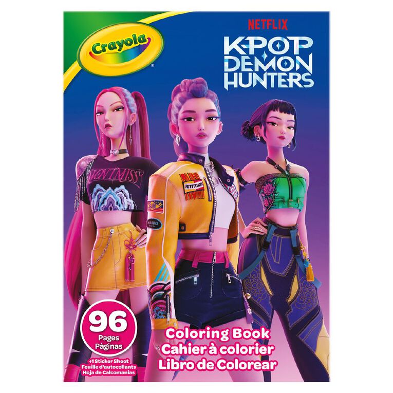 Crayola K-Pop Demon Hunters Colouring Book 96 Page, , hi-res