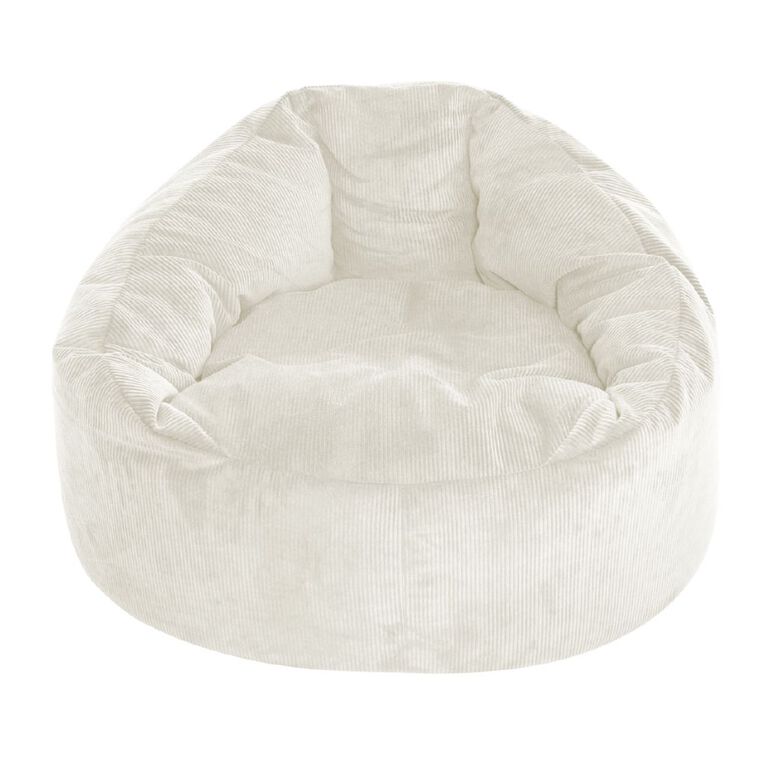 Living & Co Chunky Cord Bean Bag Cream, , hi-res