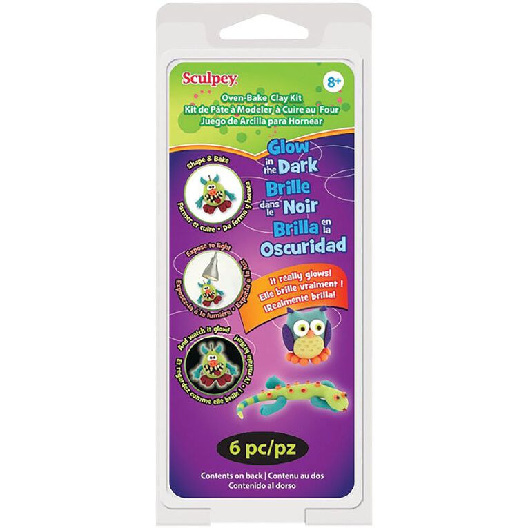 Sculpey Shape & Bake Set Glow In The Dark, , hi-res