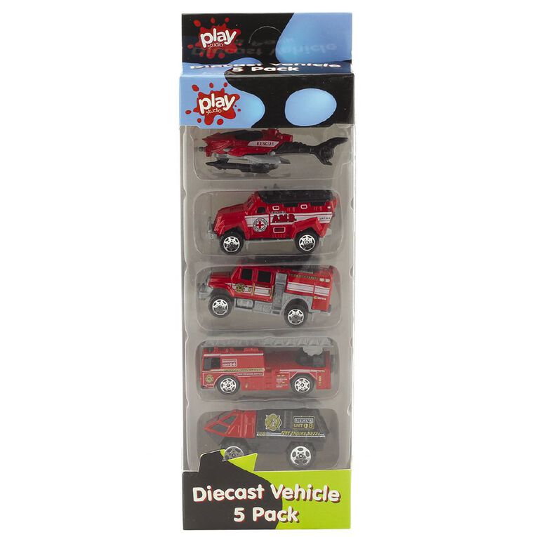 Play Studio Die-Cast Freewheel Car - 5 Piece Assorted, , hi-res