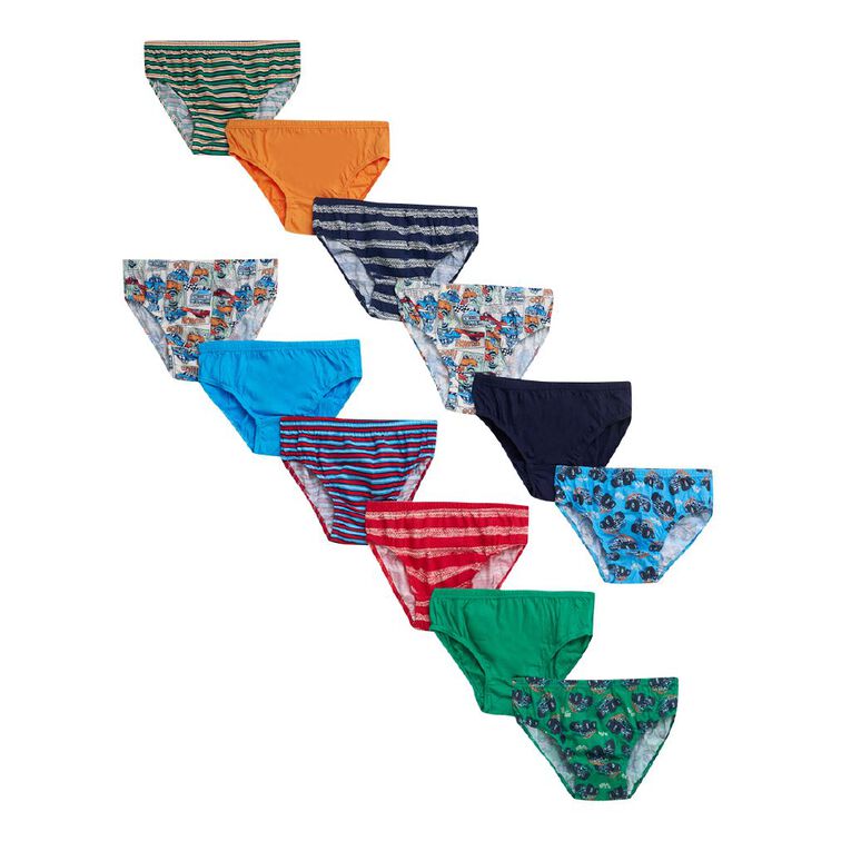 H&H Boys' Briefs 12 Pack, Green Dark, hi-res