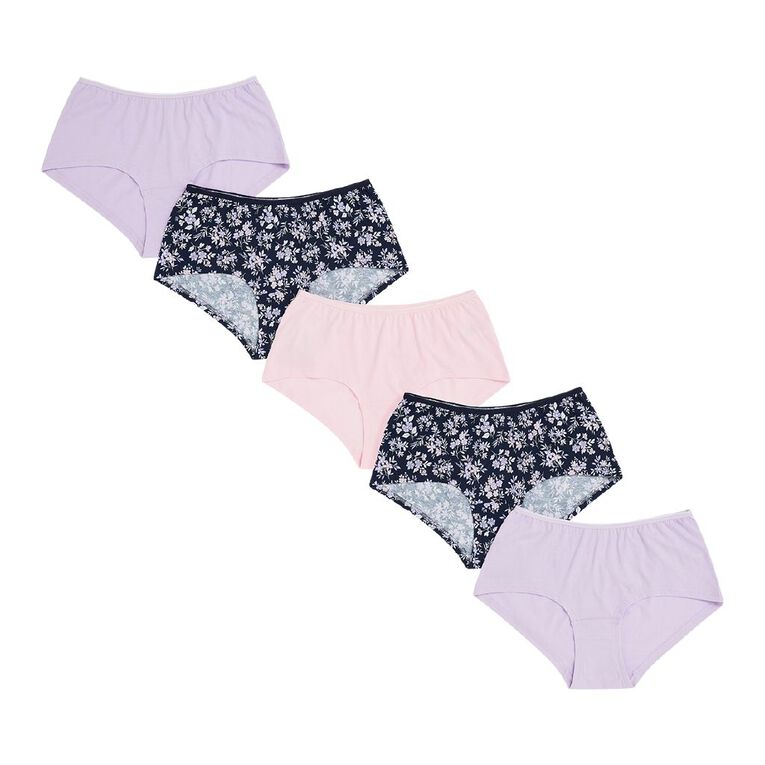 H&H Women's Shortie Briefs 5 Pack, Navy, hi-res