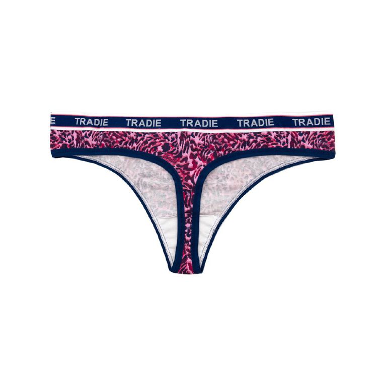 Tradie Women's G-string 3 Pack, Red Dark, hi-res