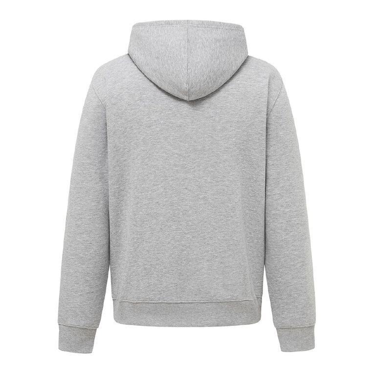 H&H Men's Plain Hoodie Sweatshirt, Grey Marle, hi-res