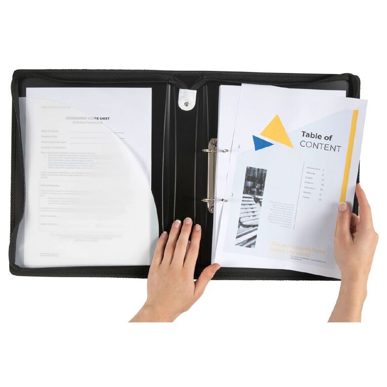 ColourHide My Zip Binder Black, , hi-res