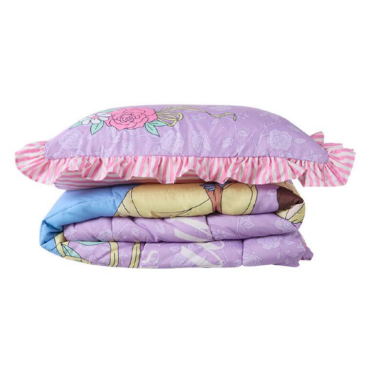 Disney Princess Comforter Set 2 Piece Multi-Coloured King Single, , hi-res