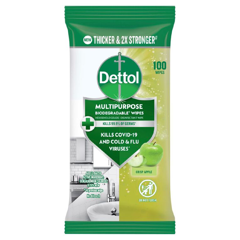 Dettol Wipes Apple 100s, , hi-res