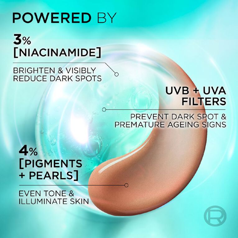 L'Oreal Paris Bright Reveal Tinted Fluid SPF50+ Medium, , hi-res