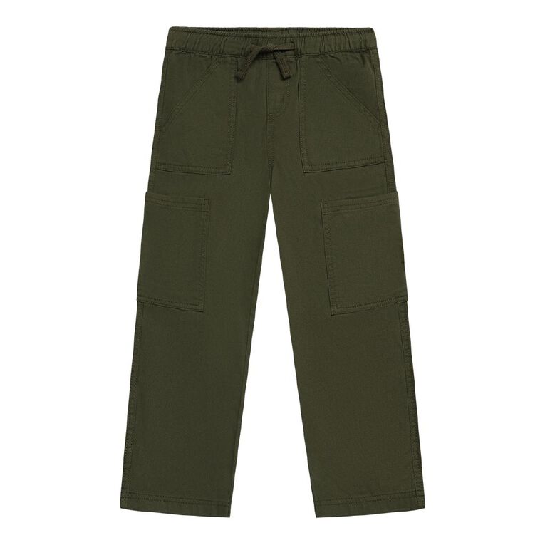 Young Original Woven Patch Pocket Pants, Green Dark, hi-res
