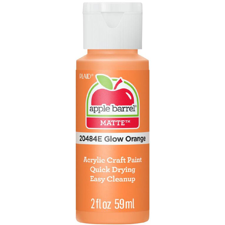 Apple Barrel Acrylic Glow In The Dark Orange 60ml, , hi-res