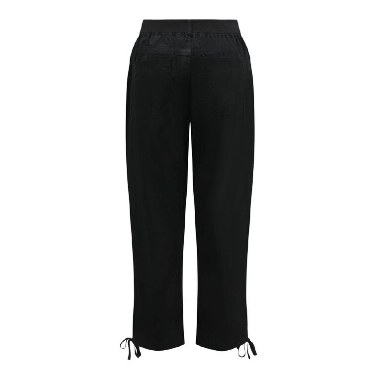 H&H Women's Rouched Hem Pants, Black, hi-res