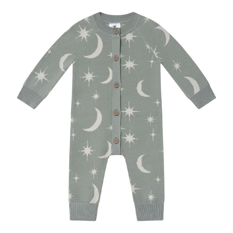 Young Original Babies' Knitted Romper, Green Light, hi-res
