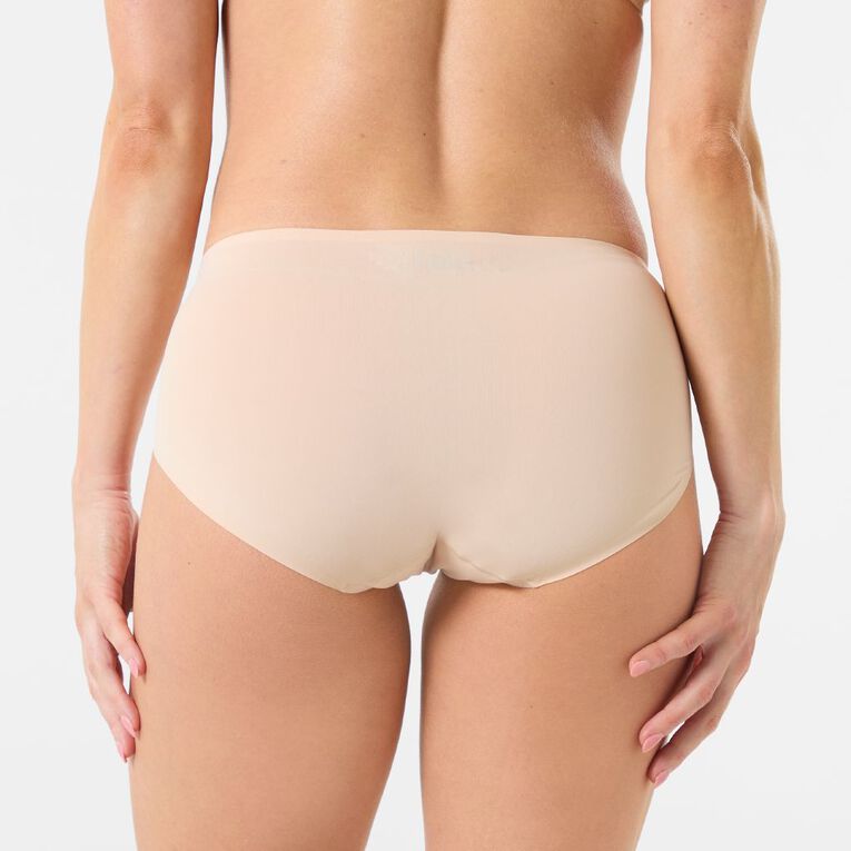 H&H Women's Micro No Show Boyleg Briefs, Cream, hi-res