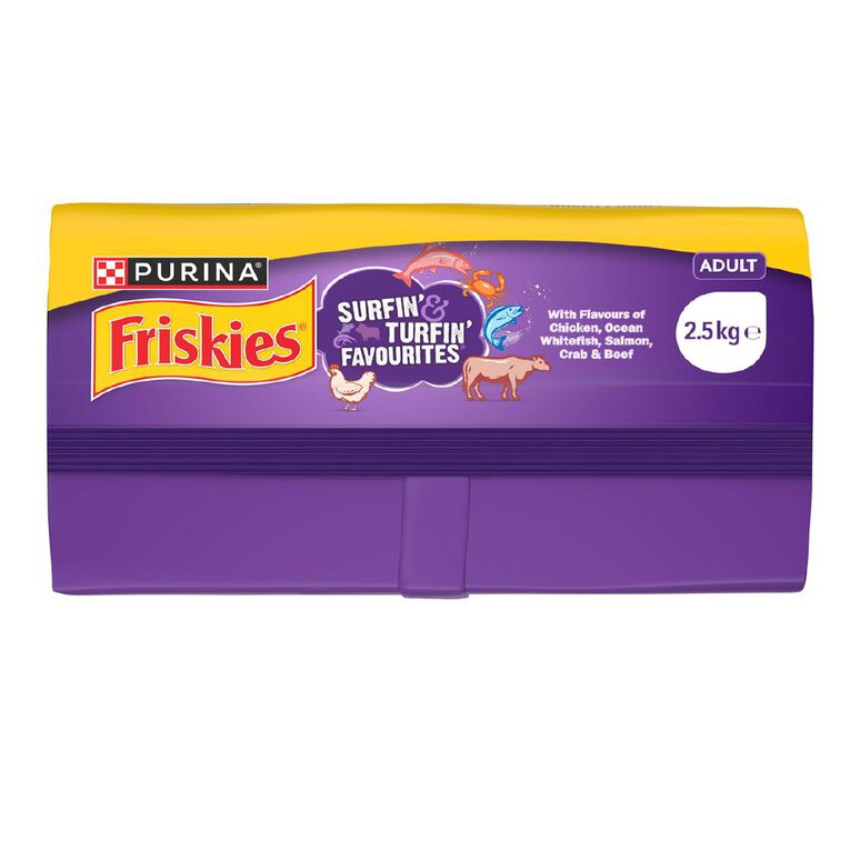 Friskies Surfin' & Turfin' Favourites Dry Cat Food 2.5kg, , hi-res