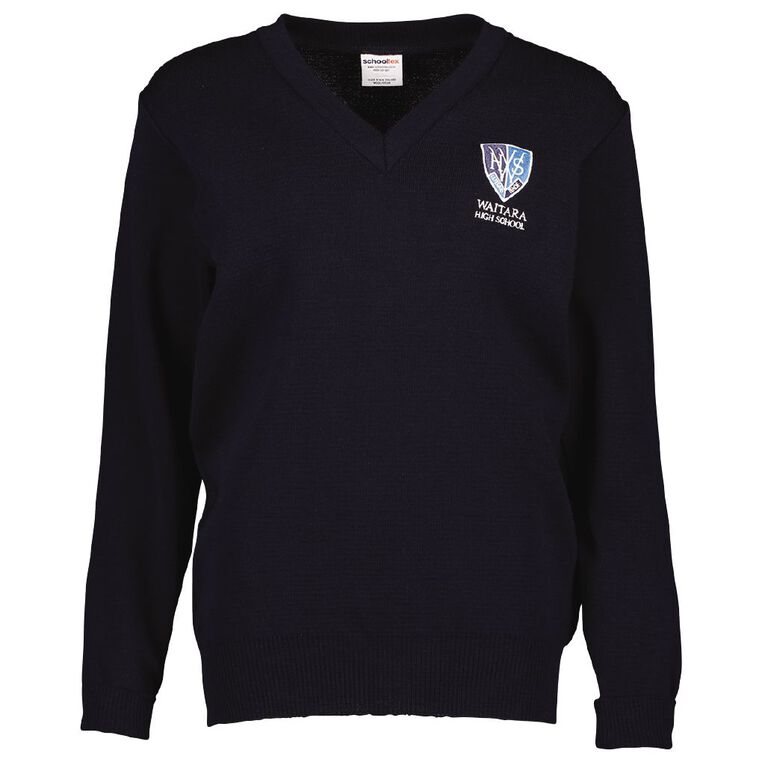 Schooltex Waitara High School Jersey with Embroidery, Midnight/Navy, hi-res