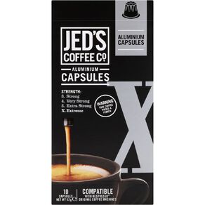 Jed's X Extreme Coffee Capsules 10 Pack