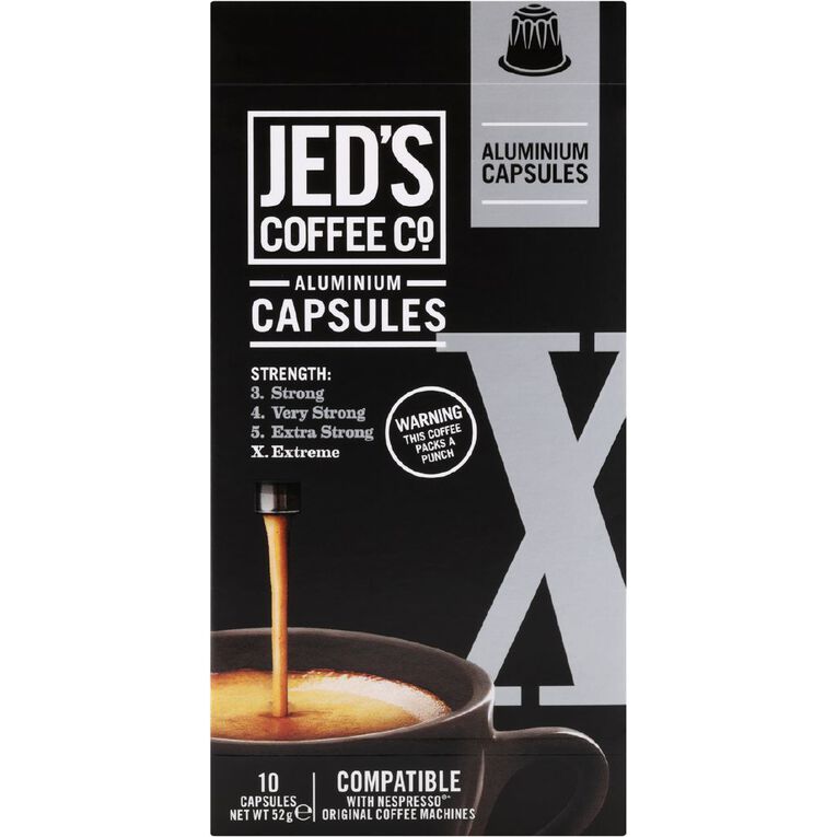 Jed's X Extreme Coffee Capsules 10 Pack