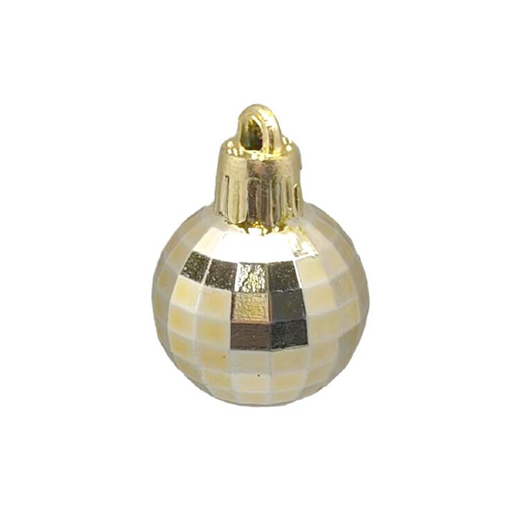 Wonderland Christmas Baubles 3cm Gold/Red/Green 20 Pack, , hi-res