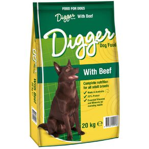 Digger Dog Food with Beef 20kg