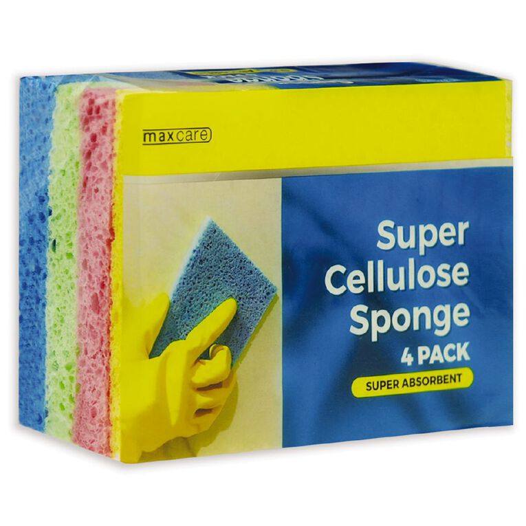 Maxcare Cellulose Sponge 4 Pack, , hi-res