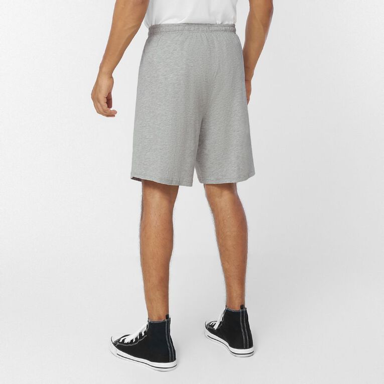 H&H Men's Knit Pyjama Shorts, Grey Mid, hi-res