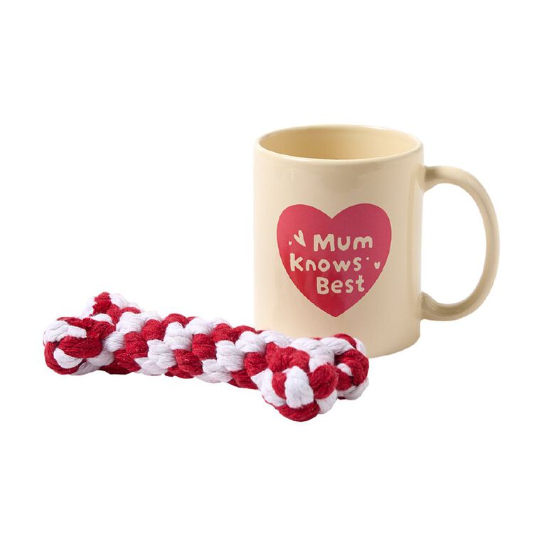 Mug Gift Set For Mum and Pet Contains Cocoa Mix and Dog Toy, , hi-res