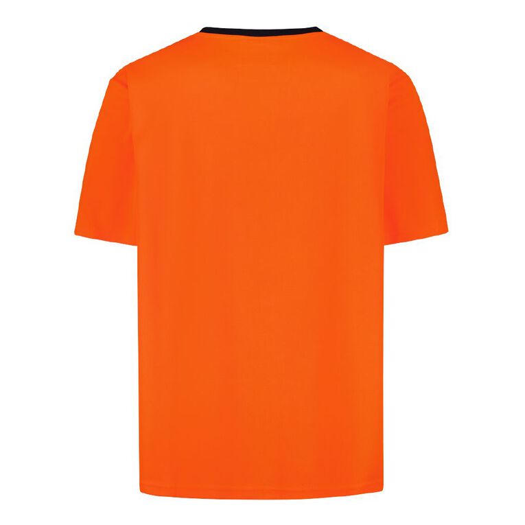 Rivet Compliant Short Sleeve Fluoro Tee, Orange/Fluro, hi-res