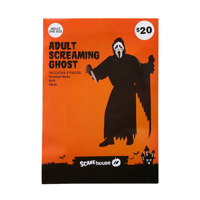 Scarehouse Adult Screaming Ghost Costume One Size, , hi-res