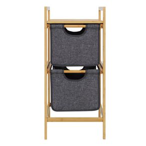 Living & Co Bamboo 2 Drawer Basket Shelf