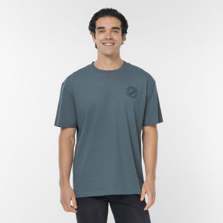 H&H Men's Relaxed Fit Graphic Tee, Blue Mid, hi-res