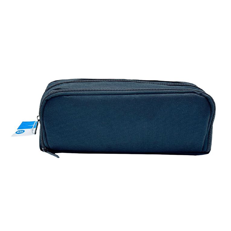 WS Pencil Case with 3 Zips Black, , hi-res