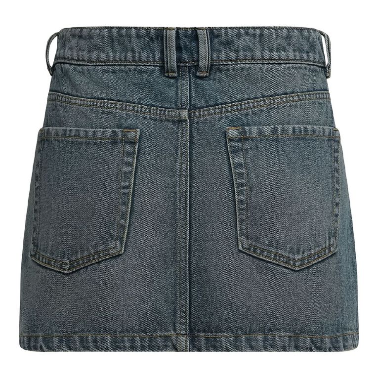 Garage Women's Denim Mini Skirt, Denim Mid, hi-res
