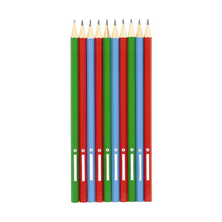 WS Name Plate HB Pencil Assorted Assorted 10 Pack, , hi-res