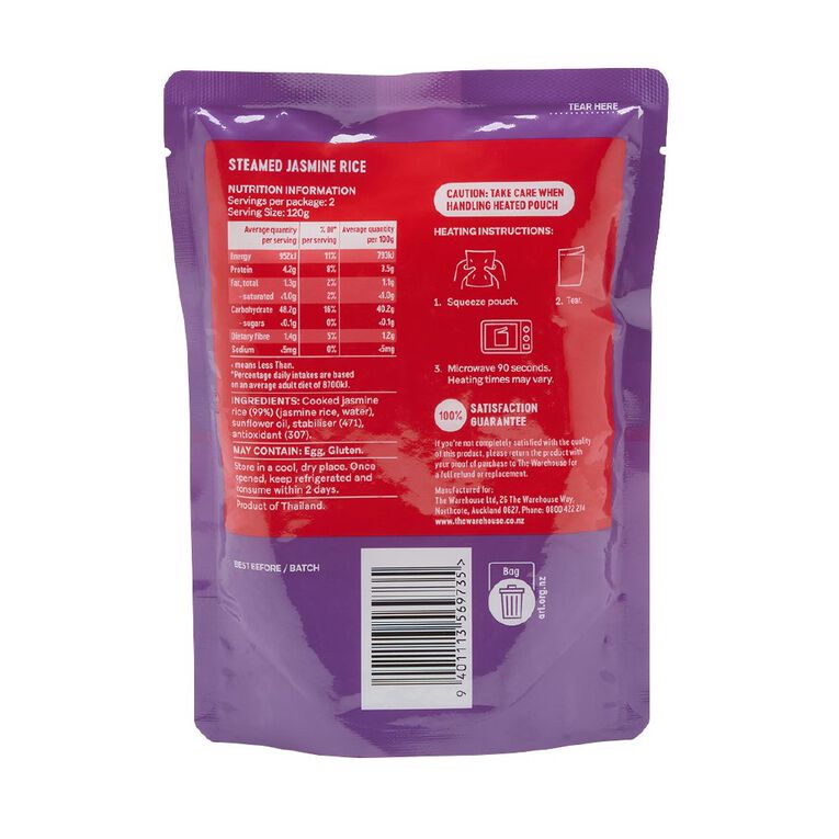 Market Kitchen Jasmine Rice 240g, , hi-res