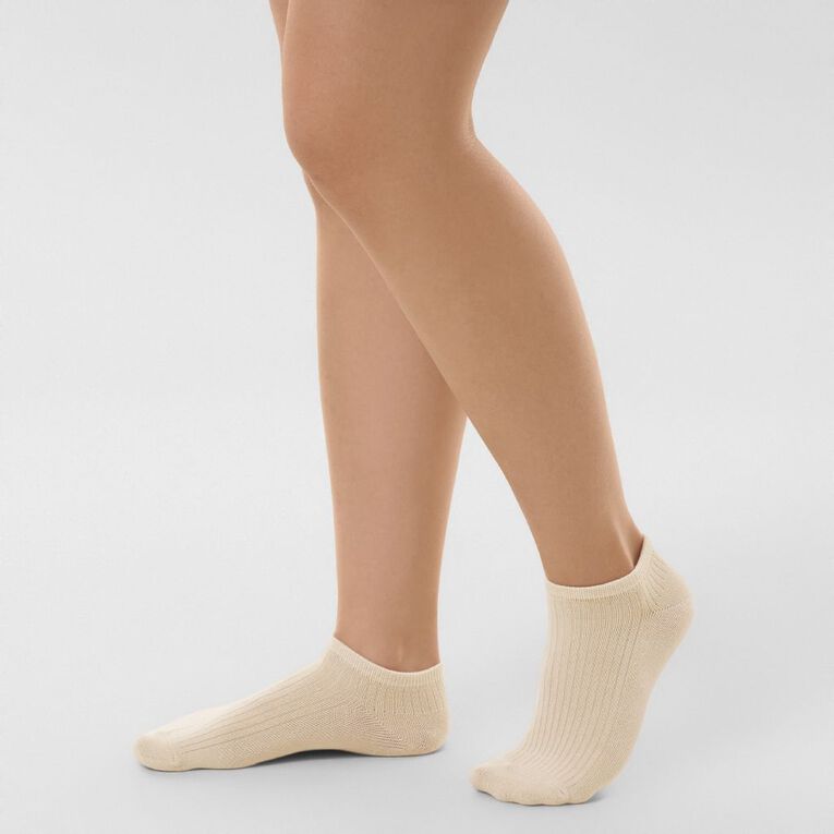 H&H Women's Bamboo Ankle Sock 3 Pack, Natural BGE MIX, hi-res