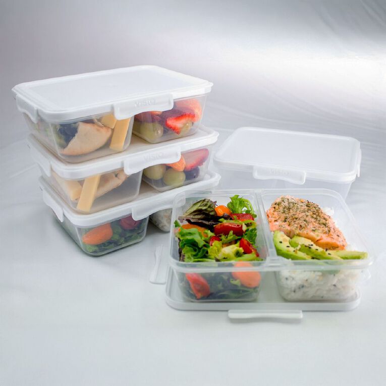 Visto Prep Food Storage Container 5 Pack 1L White, , hi-res