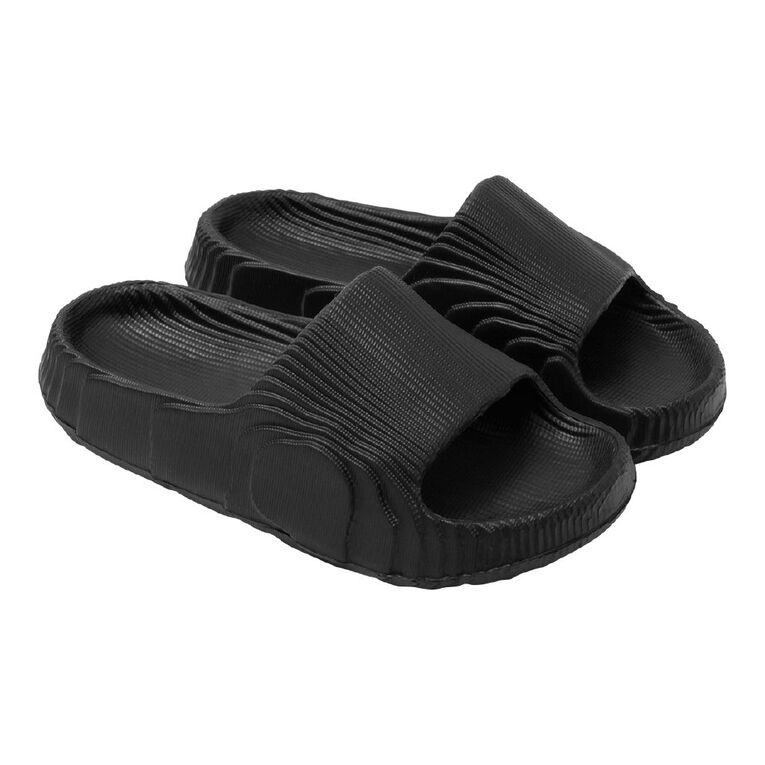 Young Original Senior Kids' Moulded Slides, Black, hi-res
