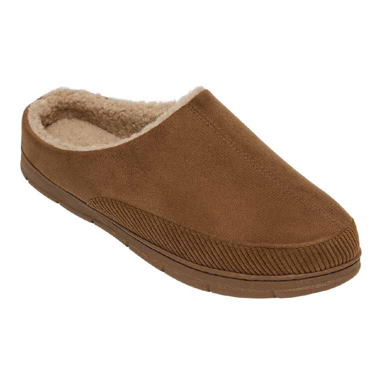 H&H Men's Dawson Scuff Slippers, Tan, hi-res