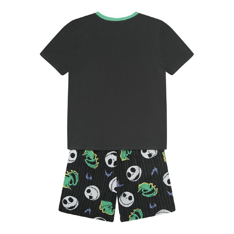 Nightmare Before Christmas Boys' Tee and Short Pyjama Set, Grey Dark, hi-res