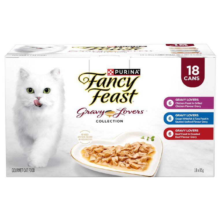 Fancy Feast Gravy Lovers Collection Variety Pack Wet Cat Food 18 x 85g, , hi-res