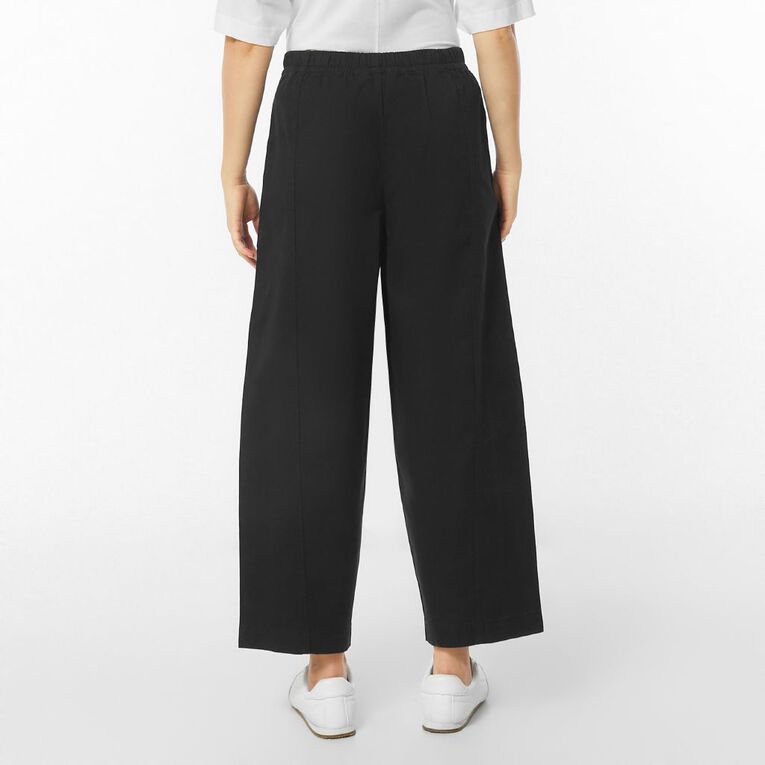 H&H Women's Relaxed Barrel Leg Pants, Black, hi-res