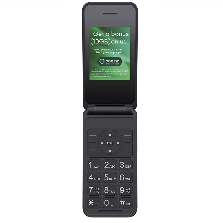 One NZ Alcatel 30.82  Flip 4G Locked Bundle - Grey, , hi-res