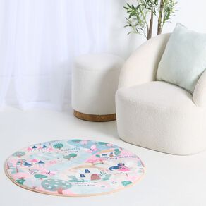 Living & Co Kids Rug Fairy Garden Multi-Coloured