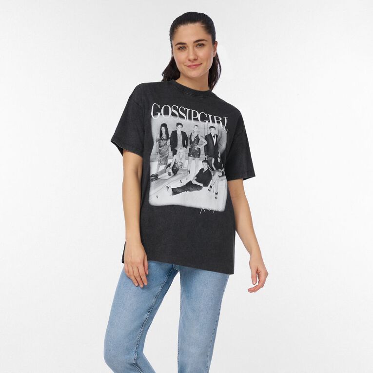 Gossip Girl Women's Tee, Black, hi-res