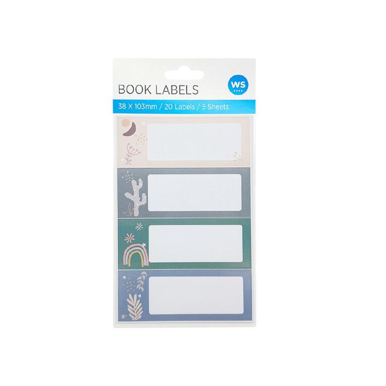 WS Book Labels Purple, , hi-res