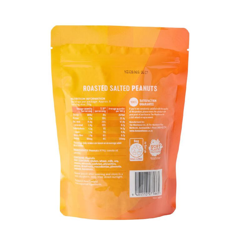 Market Kitchen Roasted & Salted Peanuts 250g, , hi-res