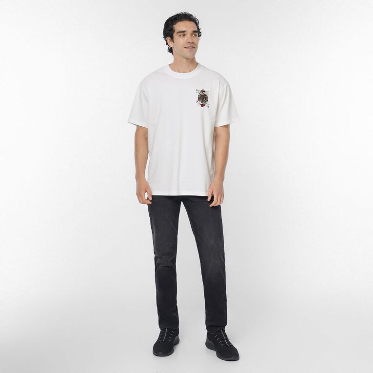 H&H Men's Relaxed Fit Graphic Tee, White, hi-res