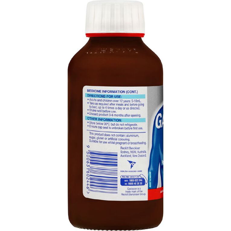 Gaviscon Liquid Antacid Extra Strength Peppermint 300ml, , hi-res