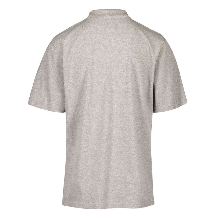 Schooltex Waiuku College Short Sleeve polo with Embroidery, Grey Marle, hi-res