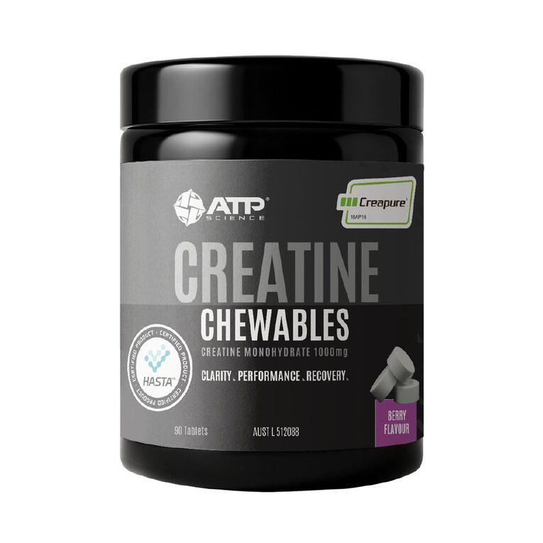 ATP Science Raspberry Creatine Chewables 90 Pack, , hi-res